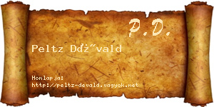 Peltz Dévald névjegykártya